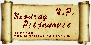 Miodrag Piljanović vizit kartica